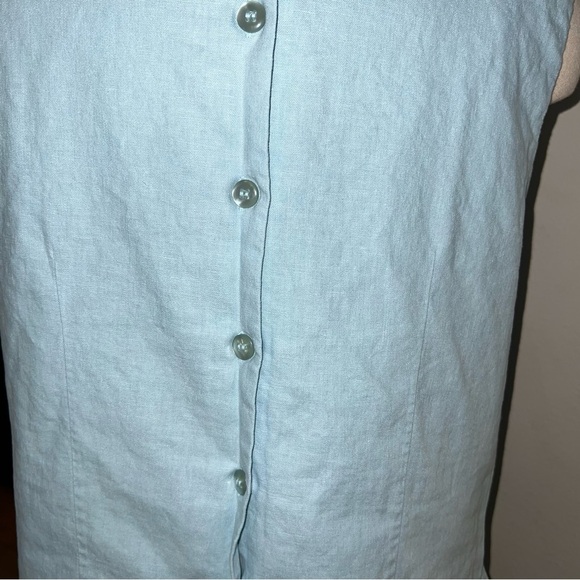 220 Hickory Light Blue Sleeveless Linen Blend 2-Piece Set – Size Large - Picture 6 of 12